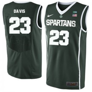 Men Michigan State Spartans NCAA #23 Deyonta Davis Green Authentic Nike Stitched College Basketball Jersey QL32C68QZ